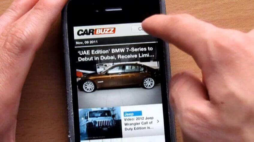 Aplicativos para amantes de carros: Carbuzz